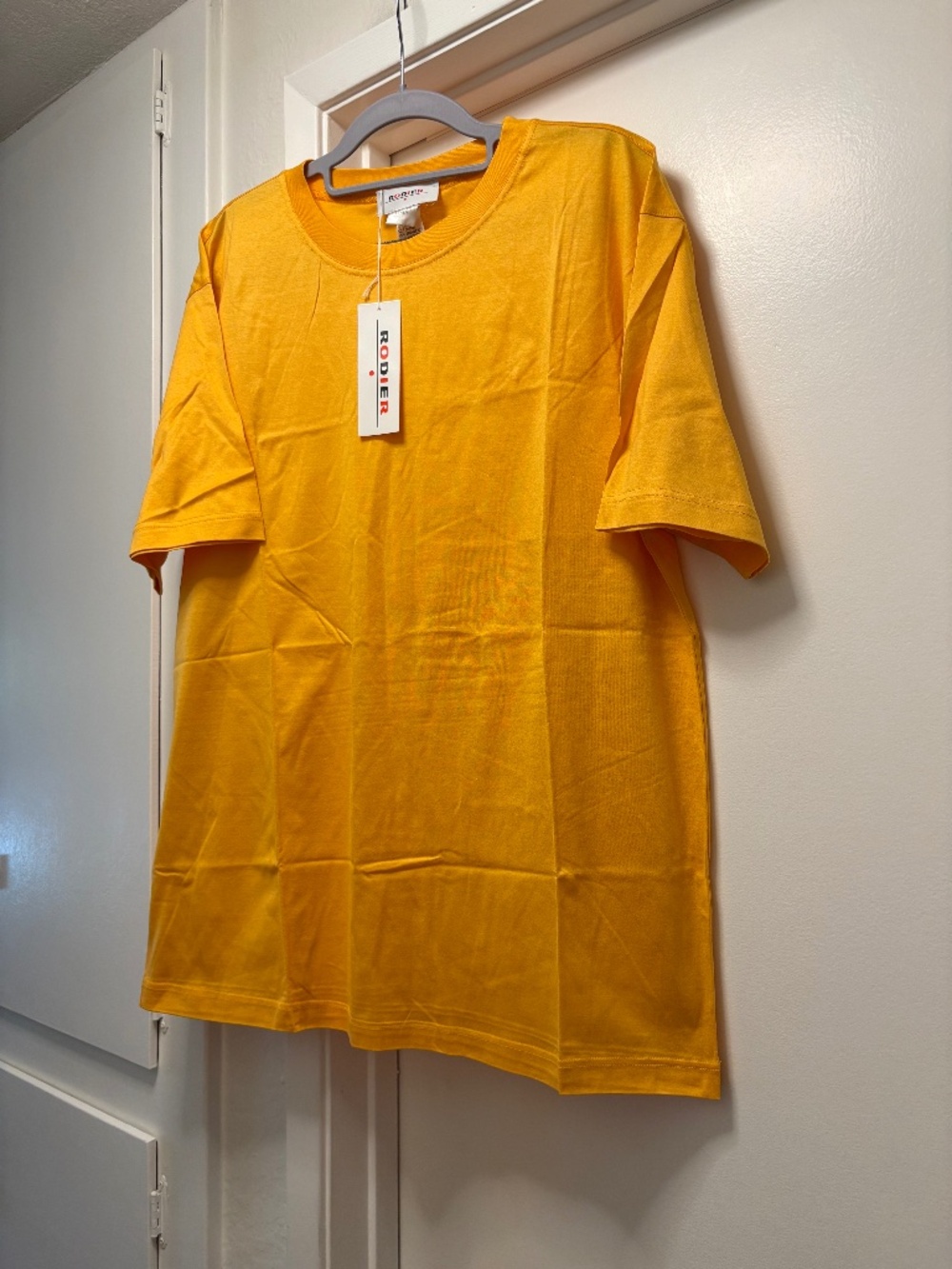 NWT Rodier marigold color 100% cotton tshirt - size large